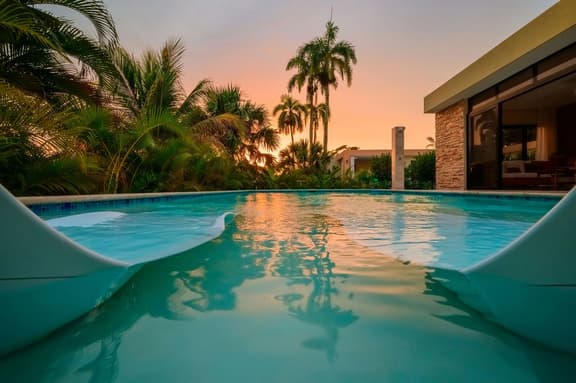3 bedroom, walk to beach, private pool - Image 1